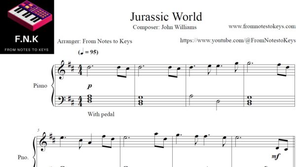 Jurassic World Theme - Intermediate level