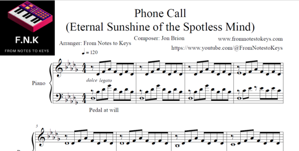 Phone Call (Eternal Sunshine of the Spotless Mind) - Advanced level