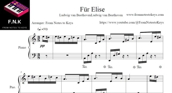 Für Elise - Beethoven - Easy Level